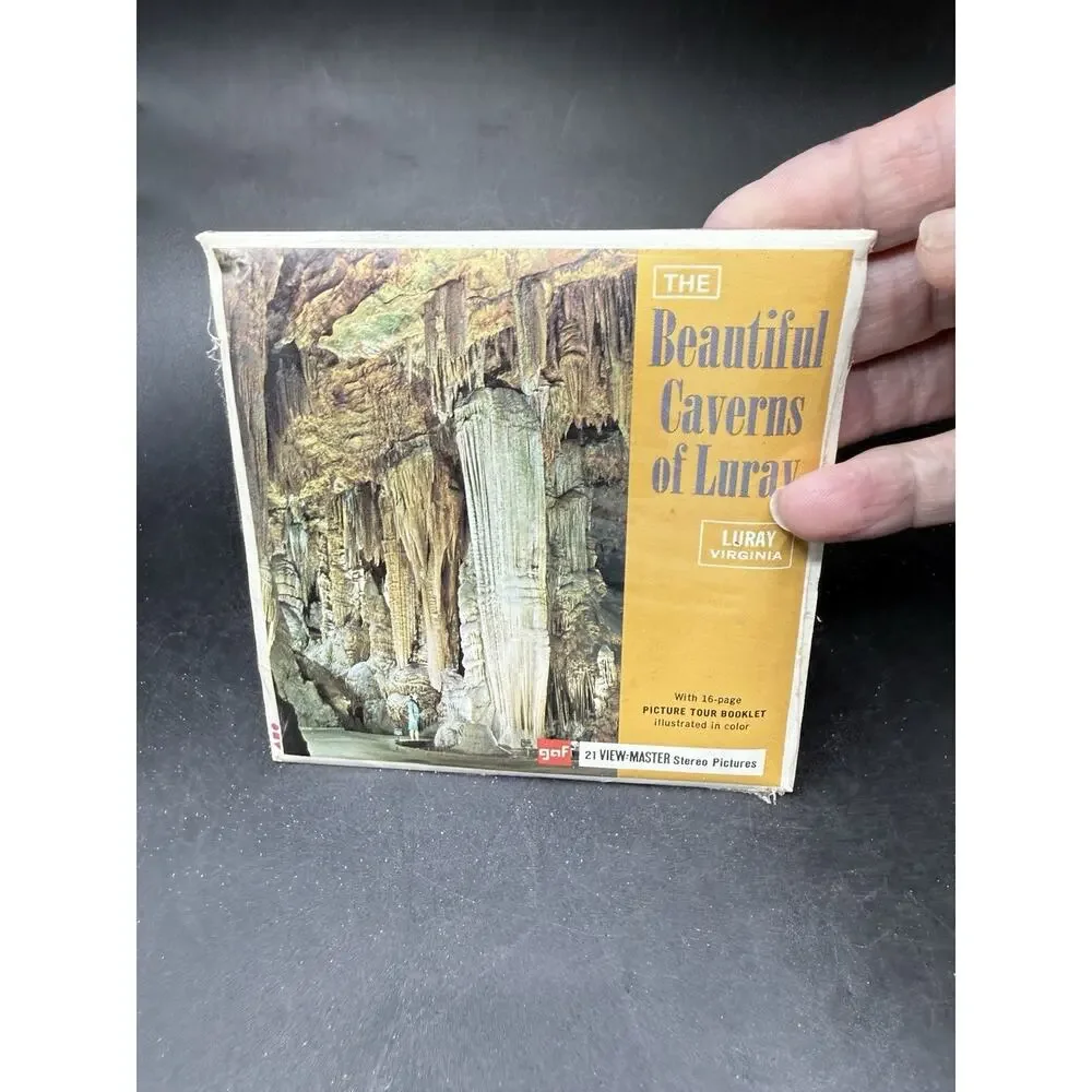 Sawyer's View-Master #A 829 BEAUTIFUL CAVERNS OF LURAY VIRGINIA 3 Reels Complete